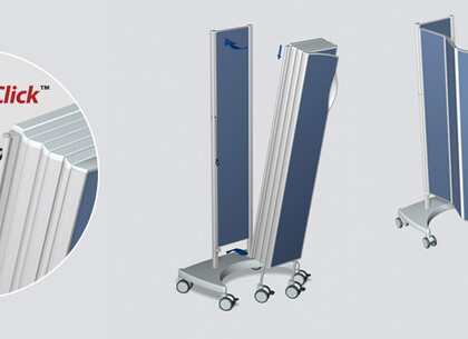 Instalace skládací zástěny na mobilní podvozek